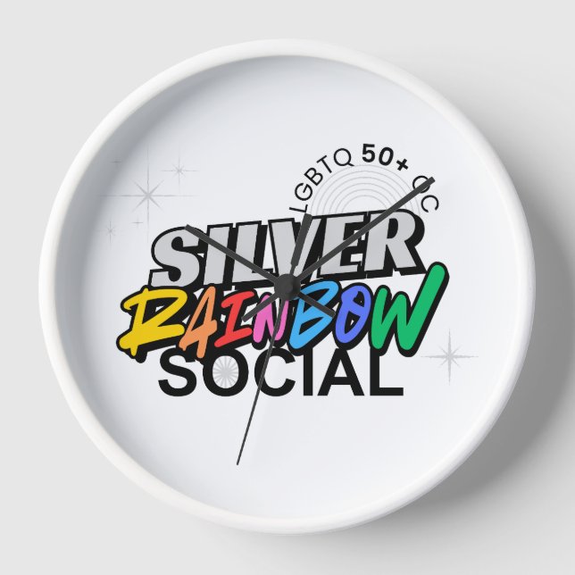 Silberregenbogen-Schlüsselanhänger Uhr (Vorderseite)