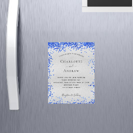 Silberreiher Hochzeitsmagnet Magnetkarte