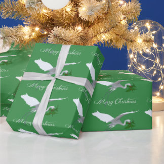 Silberreiher - Vogel  Geschenkpapier