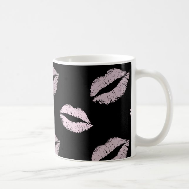 Silberrosa Küsse Kaffeetasse (Rechts)