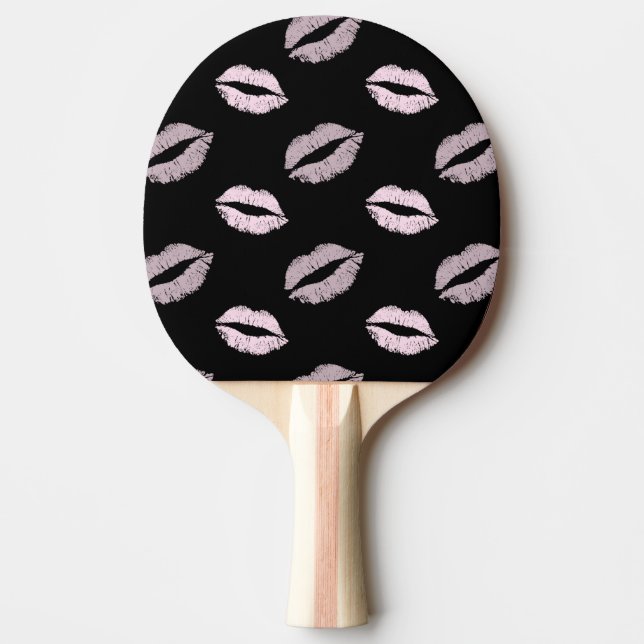 Silberrosa Küsse Tischtennis Schläger (Vorderseite)