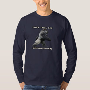 Silberrücken-Gorilla-Langarm-T-Shirt T-Shirt