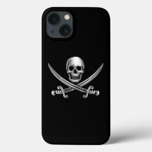 Silberschädel und Schwerter, überquert Case-Mate iPhone Hülle