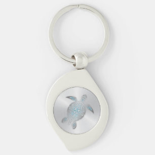 Silberschildkröte Schlüsselanhänger