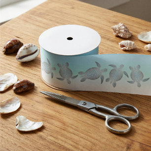 Silberschildkröten Türkis Seefahrer Elegant Satinband