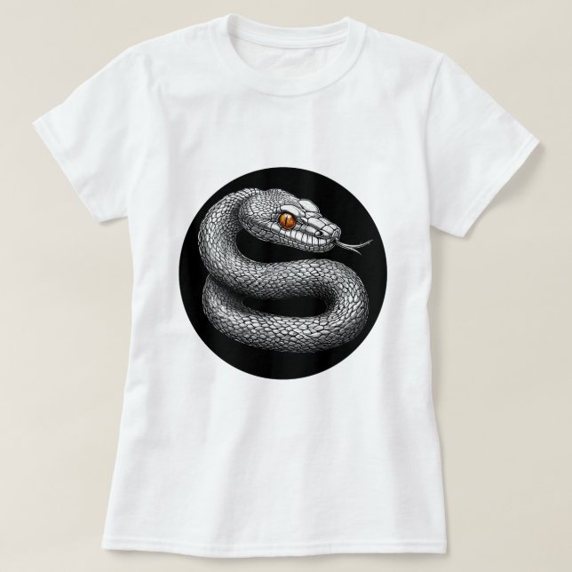 Silberschlange T-Shirt (Design vorne)