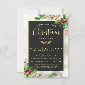 Silberschneeflocken | Weihnachts-Party Einladung
