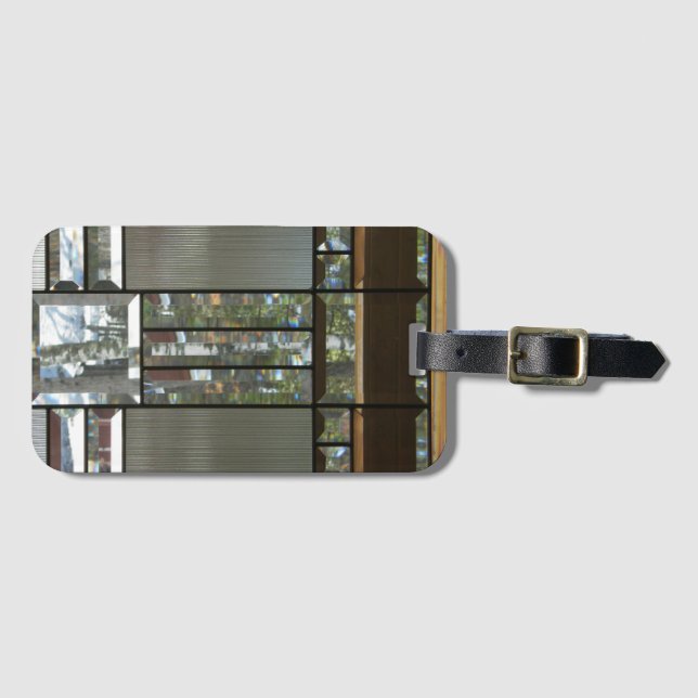 Silberschwarz, geschliffen, modern gepäckanhänger (Vorderseite (Horizontal))