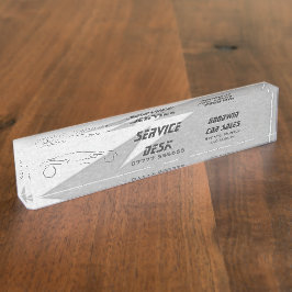 Silbersportwagen, Blitz, Ausstellungsraum Namensplakette