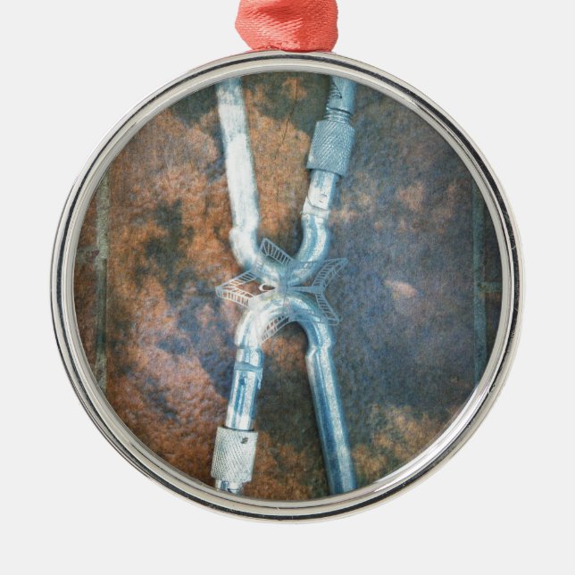 Silberstar der Unendlichkeit Ornament Aus Metall (Vorne)