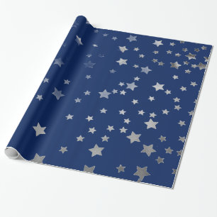 Silberstars Geschenkpapier