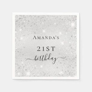 Silberstaub-Glitzer Serviette