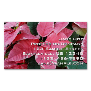 Silberstern-Marmor-Weihnachtssterne Rosa Holiday F Magnetische Visitenkarte