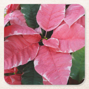 Silberstern-Marmor-Weihnachtssterne Rosa Holiday F Rechteckiger Pappuntersetzer