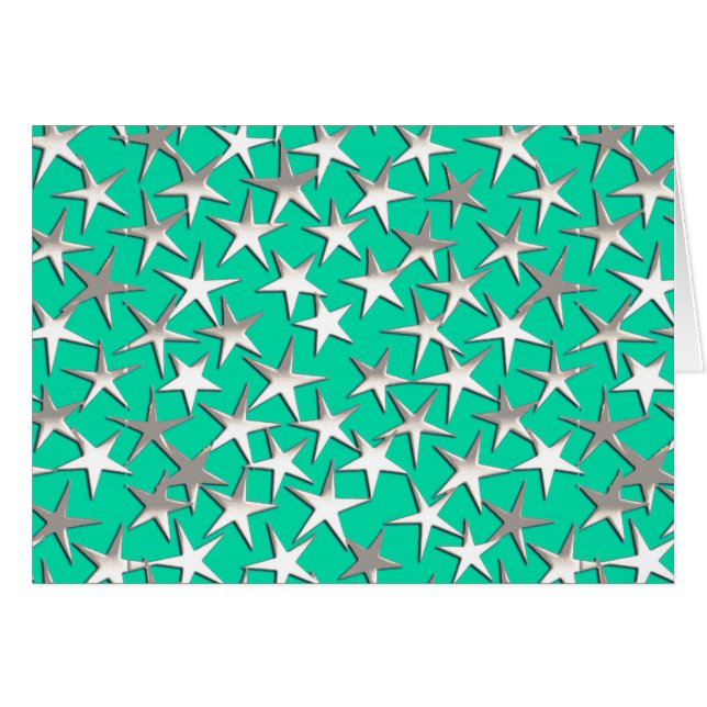 Silbersterne auf Türkis (Vorderseite (Horizontal))