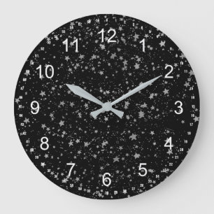 Silbersterne Große Wanduhr