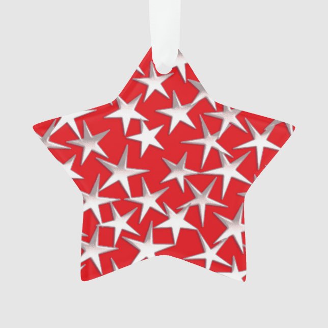 Silbersterne in dunkelrot ornament (Vorderseite)