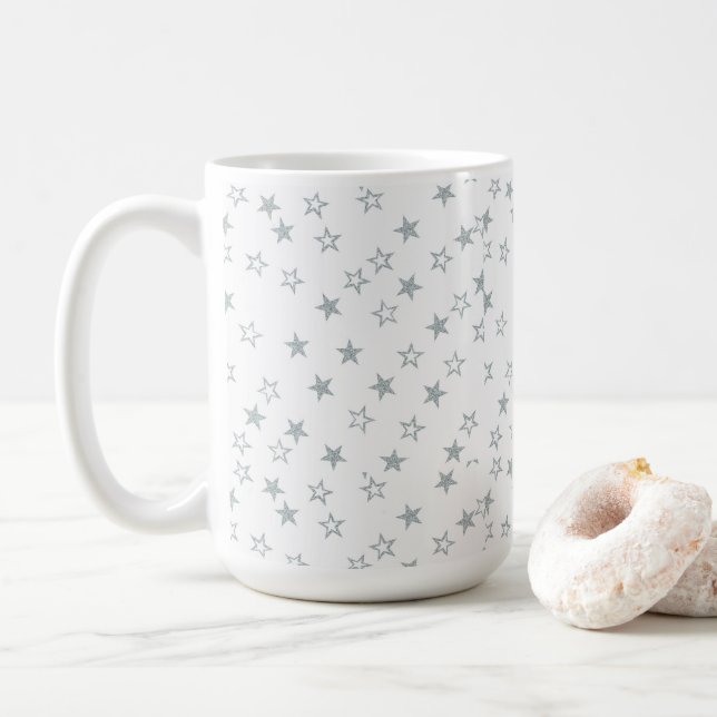 Silbersterne Kaffeetasse (Mit Donut)