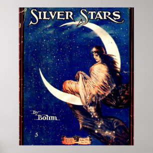 Silbersterne Vintage Poster