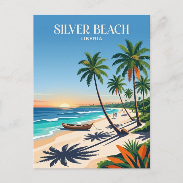 Silberstrand Liberia Postkarte (Vorderseite)