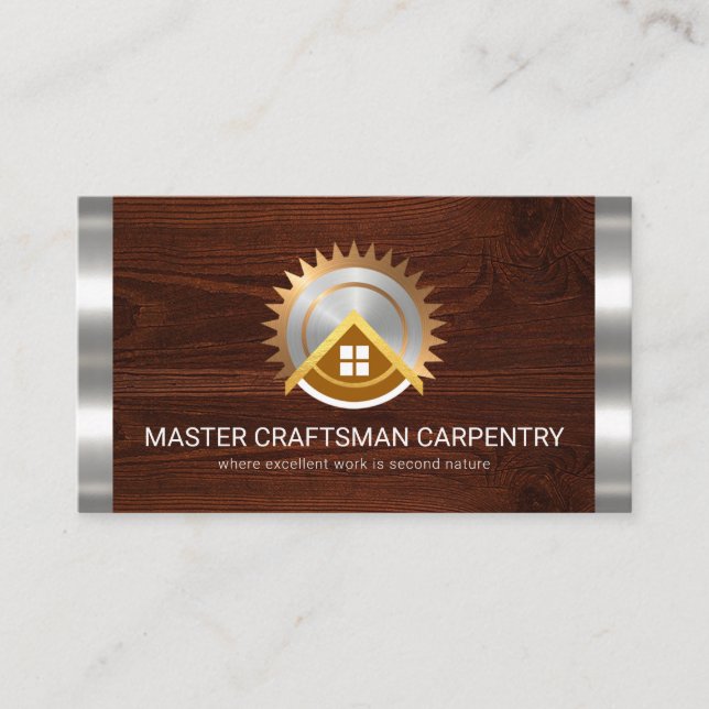 Silberstreifen Zuhause Elektrische Säge Visitenkarte (Vorderseite)