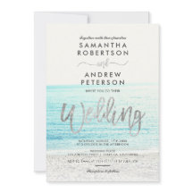 Silbertypografie Beach Foto Hochzeit