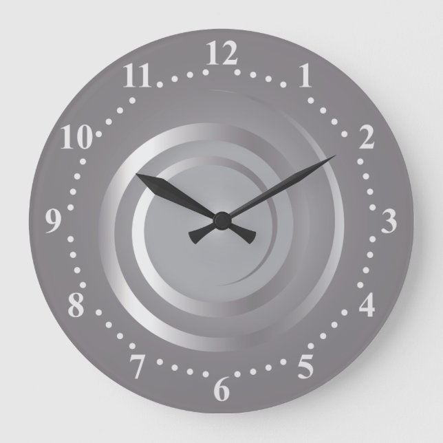 Silberuhr Große Wanduhr (Vorderseite)
