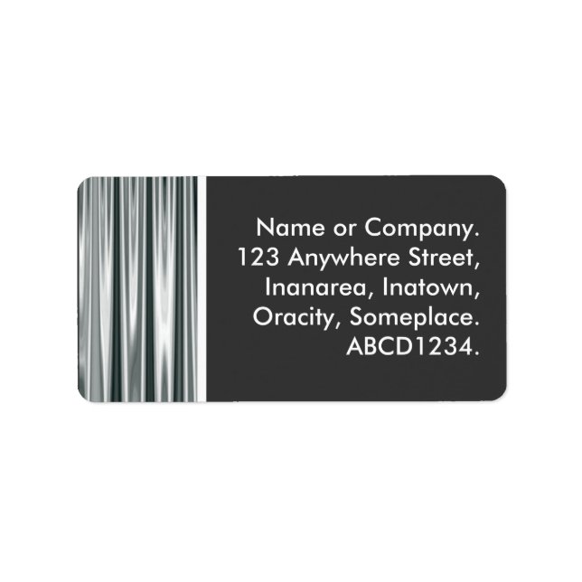 Silbervorhang Adressaufkleber (Vorne)