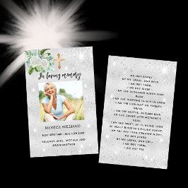 Silberweiße Foto-Crossbeerkarte Visitenkarte