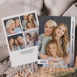 Silberwünsche | Modernes Multi-Foto Hanukkah<br><div class="desc">Diese eleganten und modernen Karten verfügen über eine silberne Folie an der Vorderseite Ihres persönlichen Fotos, und ein kleines, passendes silberfarbenes Banner mit dem Jahr verleiht diesem zusätzlichen Stil eine besondere Note. Im Text steht "Joyous Hanukkah", aber Sie können das ändern und Ihren Familiennamen hinzufügen. Auf der Kartenrückseite befindet sich...</div>