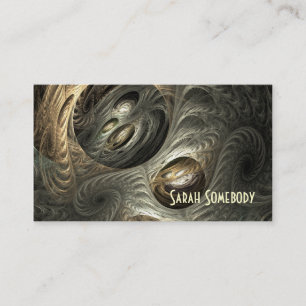 Silbrige Goldtunnel-Fraktal-Visitenkarte Visitenkarte
