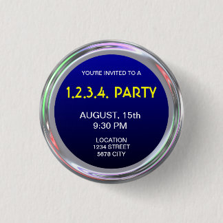 Silbriger Knopf für Text, Logo oder Bild Button