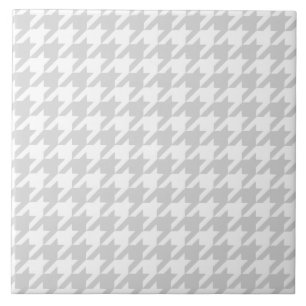 Silbriges Hahnentrittmuster 1 Fliese