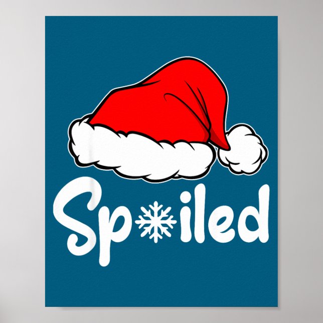 Siled Broke Santa Hat Christmas Matching Pajamas  Poster (Vorne)