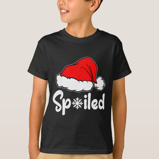 Siled Broke Santa Hat Christmas Matching Pajamas  T-Shirt (Vorderseite)