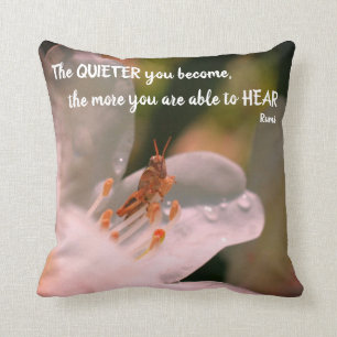 Silence Inspiration Rumi Zitat Kissen