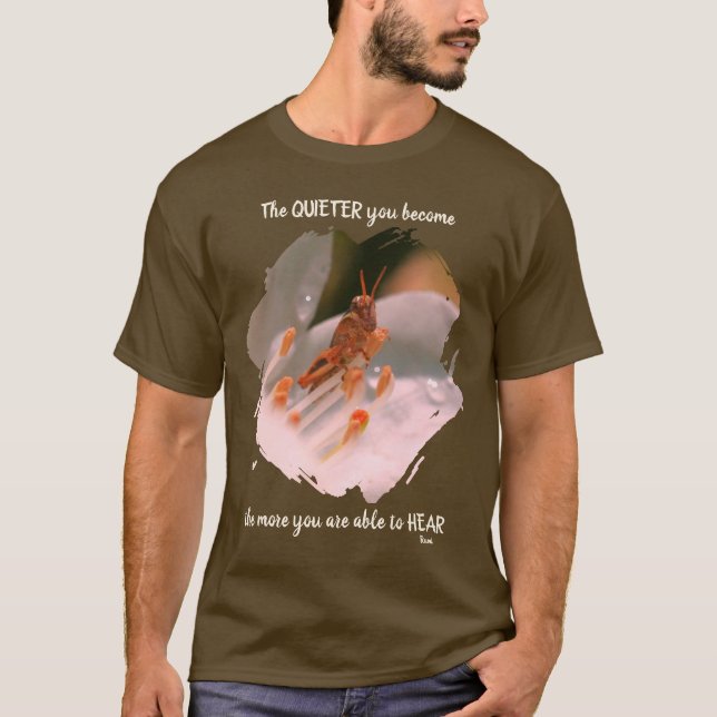 Silence Inspirational Rumi Quote   T-Shirt (Vorderseite)