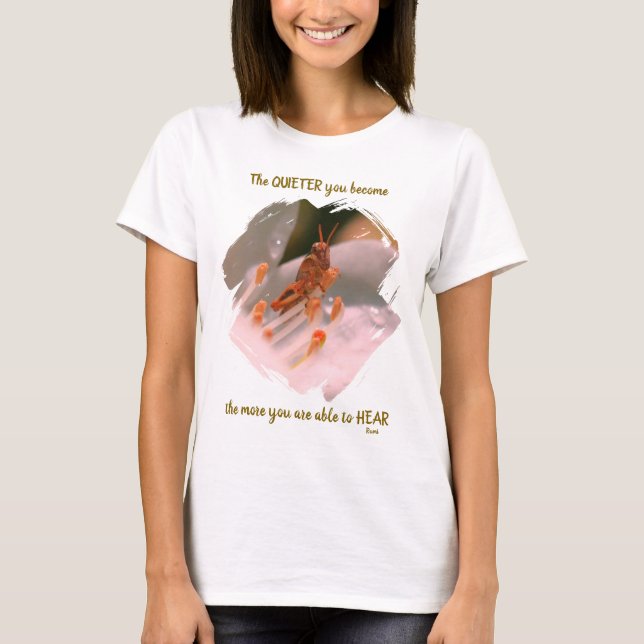 Silence Inspirational Rumi Quote   T-Shirt (Vorderseite)