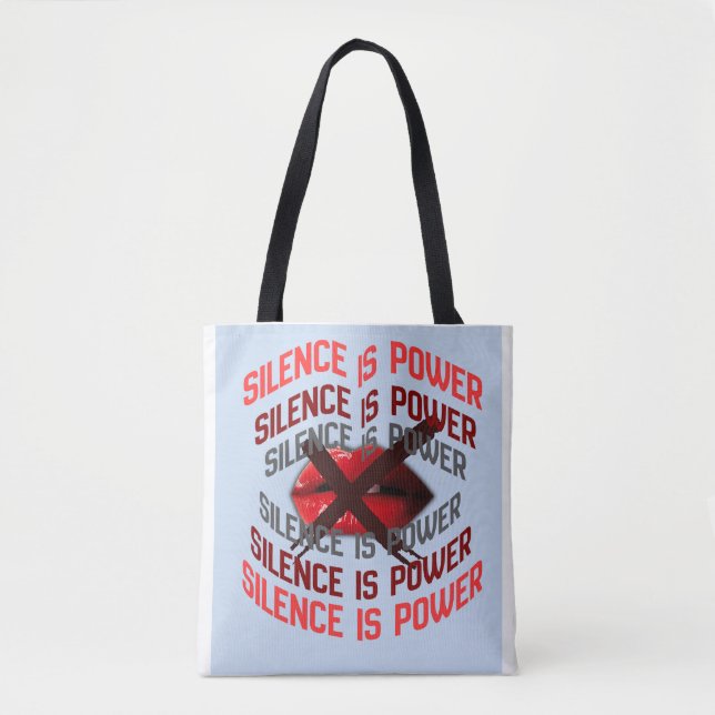 Silence Is Power Bold Typography Art (Vorderseite)