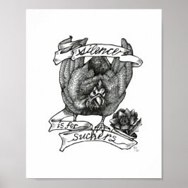 SILENCE IST FÜR SÜCKER: Guinea Tattoo Art Poster