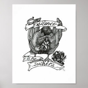 SILENCE IST FÜR SÜCKER: Guinea Tattoo Art Poster