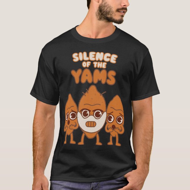 Silence of the Yams movie pun kawaii style Hallowe T-Shirt (Vorderseite)