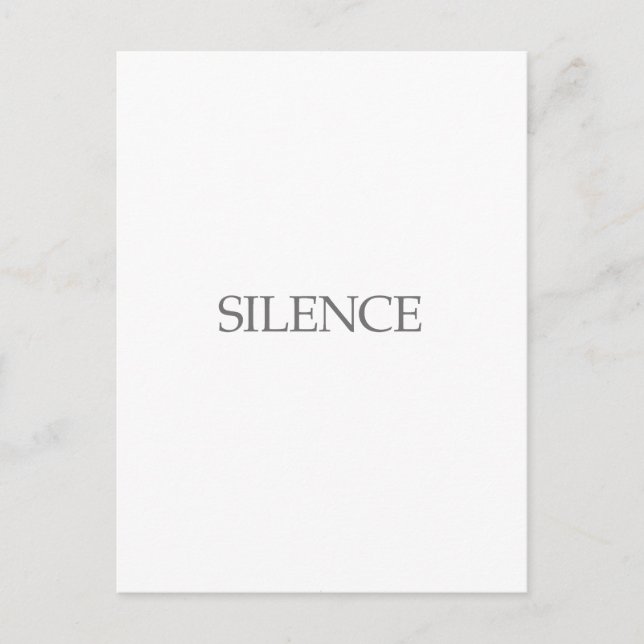 SILENCE POSTKARTE (Vorderseite)