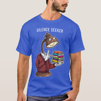 Silence Seeker Lamp Scholar Bookworm boy T-Shirt
