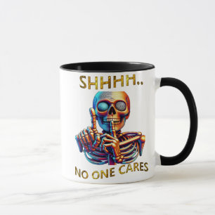 Silence Speaks Volumes Bunte Skelettbilder Tasse