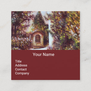 SILENT AUTUMN IN FLORENZ Toskana Landschaft braun Quadratische Visitenkarte