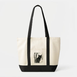 【Silent Bamboo Cat – Minimal Zen Tote Bag】 Tragetasche