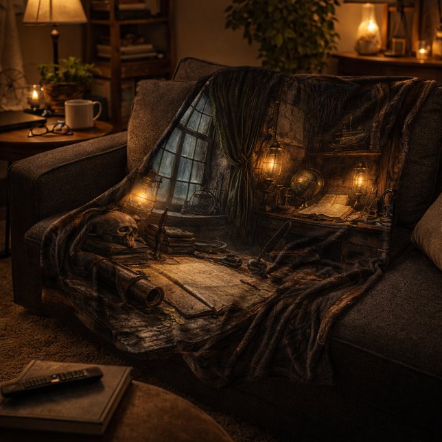 Silent Cabin — Pirate Ship Interior Scene Fleecedecke (Von Creator hochgeladen)