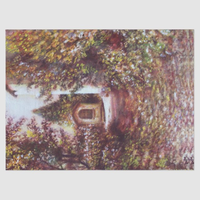 SILENT HERBST IN FLORENZ Landschaft Toskana Seidenpapier (Vorderseite)