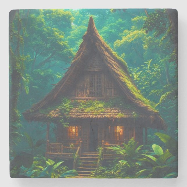 Silent House in the Tropical Forest Steinuntersetzer (Vorderseite)